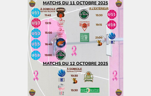 Matchs du 11 &amp; 12 Octobre