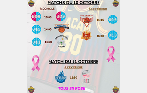 Matchs du 10 &amp; 11 Octobre