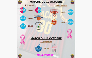 Matchs du 10 &amp; 11 Octobre